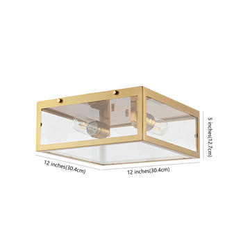 Grayson 12" Metal/Glass LED Flush Mount - JONATHAN Y